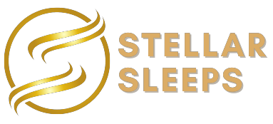 stellar sleeps logo in gold